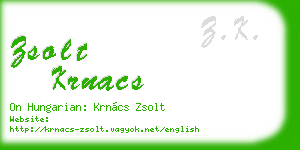 zsolt krnacs business card